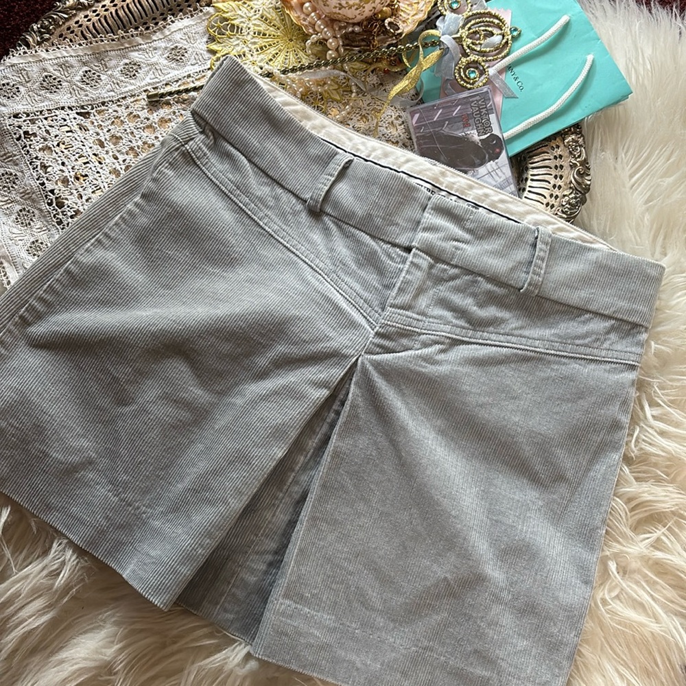 Vintage Y2K Juicy Couture Jeans Corduroy Pleated Mini Skirt Gray Small Rare P&G